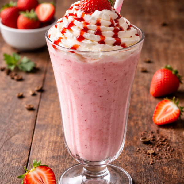 Milch-Eis-Shake mit Sahne